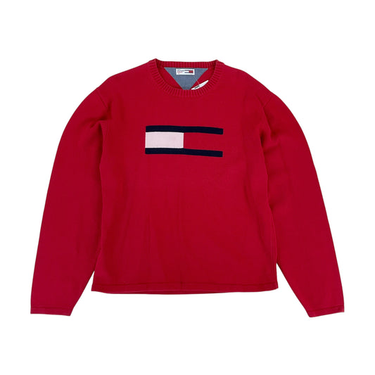Tommy Hilfiger, Tommy Hilfiger Denim Pullover, Rot, Damen/XL
