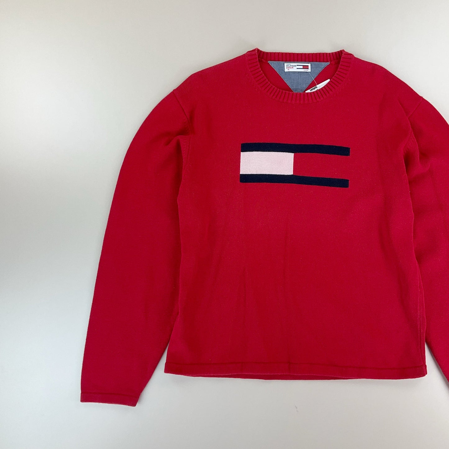 Tommy Hilfiger, Tommy Hilfiger Denim Pullover, Rot, Damen/XL