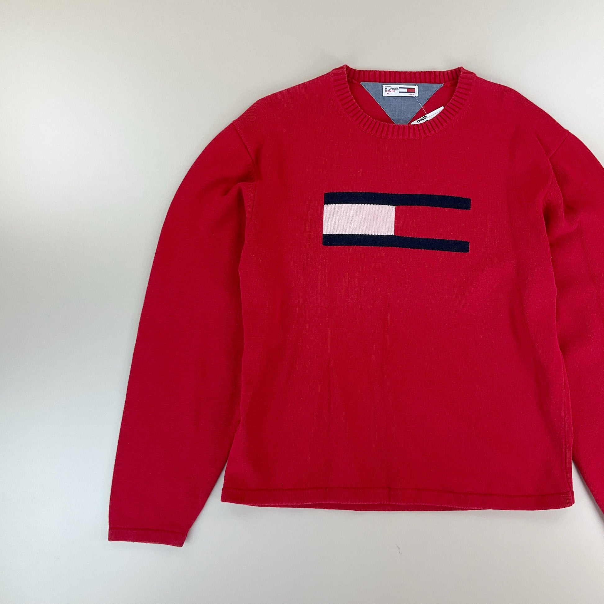 Tommy Hilfiger, Tommy Hilfiger Denim Pullover, Rot, Damen/XL