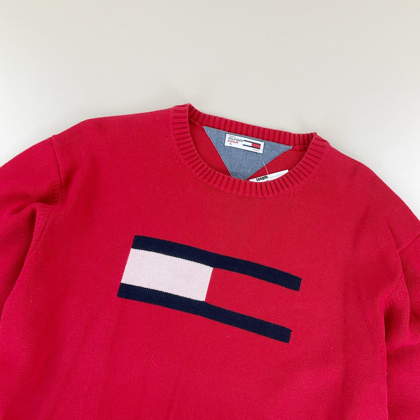 Tommy Hilfiger, Tommy Hilfiger Denim Pullover, Rot, Damen/XL