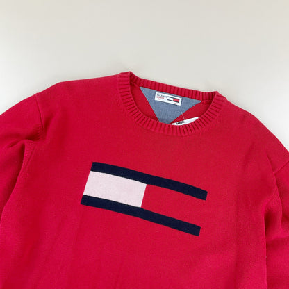 Tommy Hilfiger, Tommy Hilfiger Denim Pullover, Rot, Damen/XL