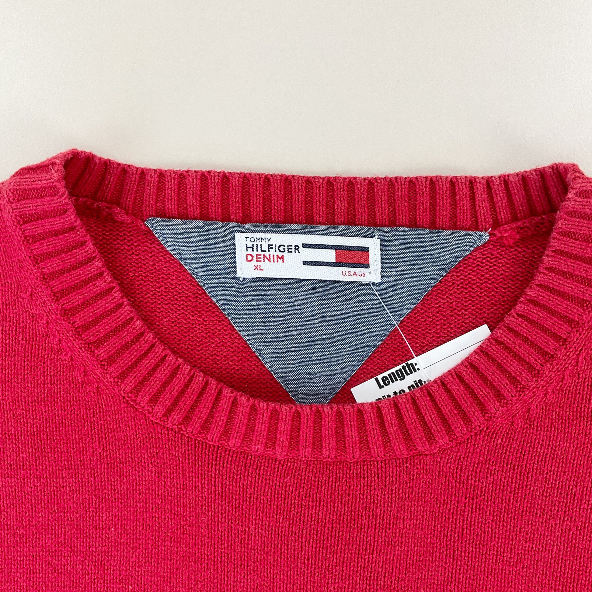 Tommy Hilfiger, Tommy Hilfiger Denim Pullover, Rot, Damen/XL
