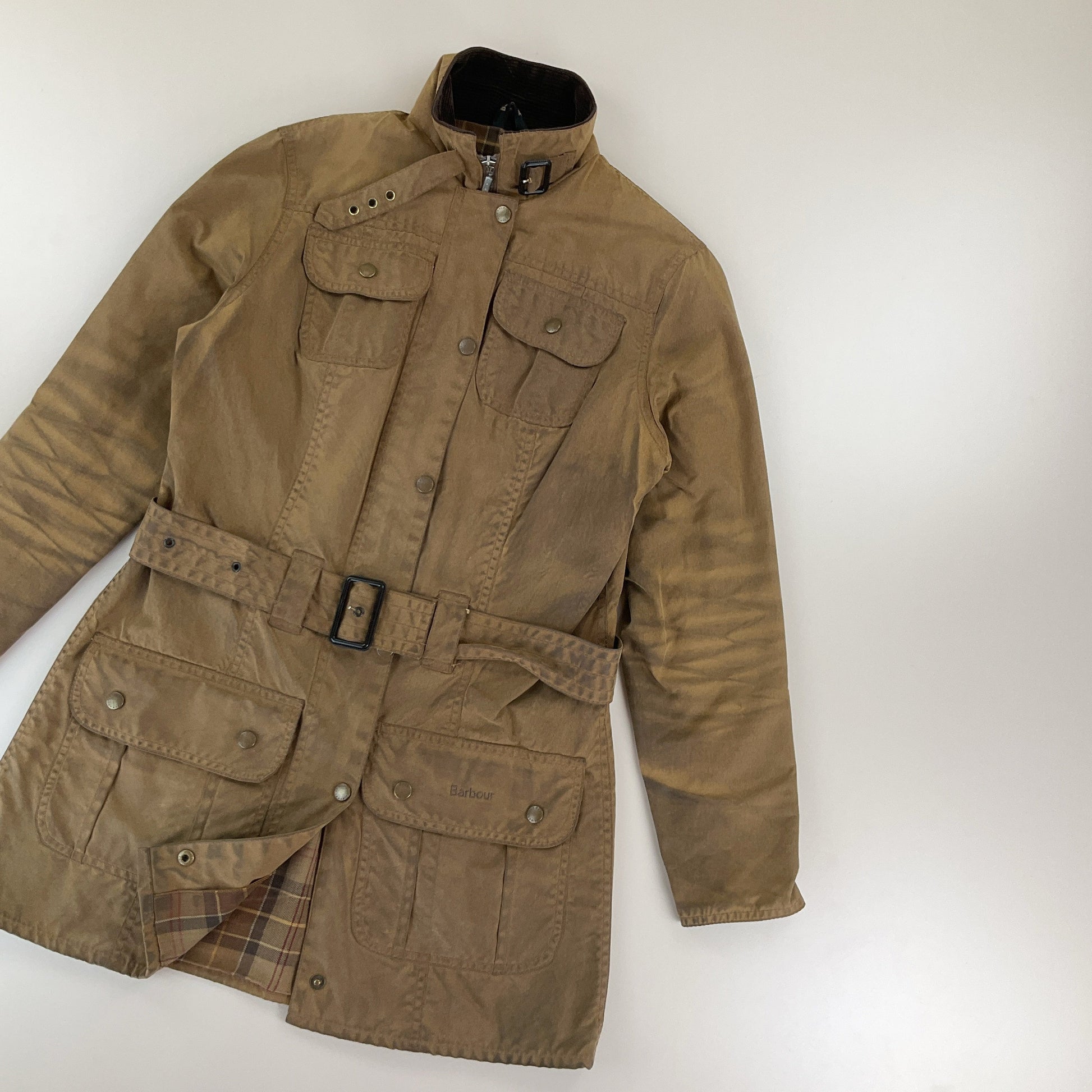 Barbour, Barbour Wachsjacke L1501 Utility Mac, Braun, Damen/M