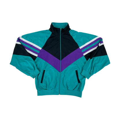 No Name, Retro Trainingsanzug, Schwarz/Grün/Lila, Herren/XL