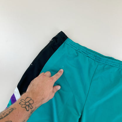No Name, Retro Trainingsanzug, Schwarz/Grün/Lila, Herren/XL