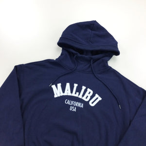 Malibu Spellout Hoodie - Large-Malibu-olesstore-vintage-secondhand-shop-austria-österreich