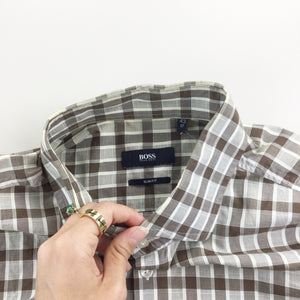 Hugo Boss Checked Shirt - XL-HUGO BOSS-olesstore-vintage-secondhand-shop-austria-österreich