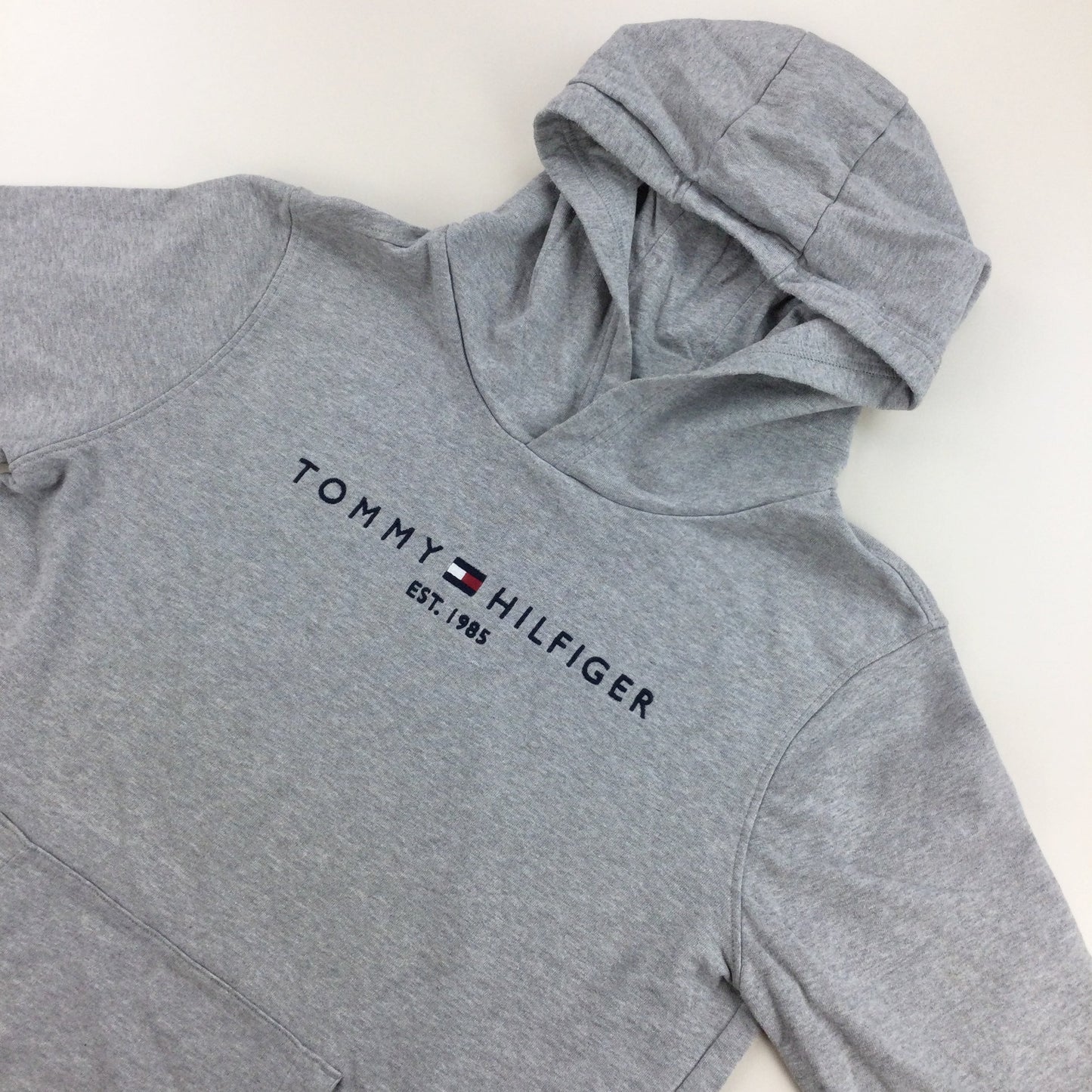 Tommy Hilfiger Spellout Hoodie - Small-TOMMY HILFIGER-olesstore-vintage-secondhand-shop-austria-österreich