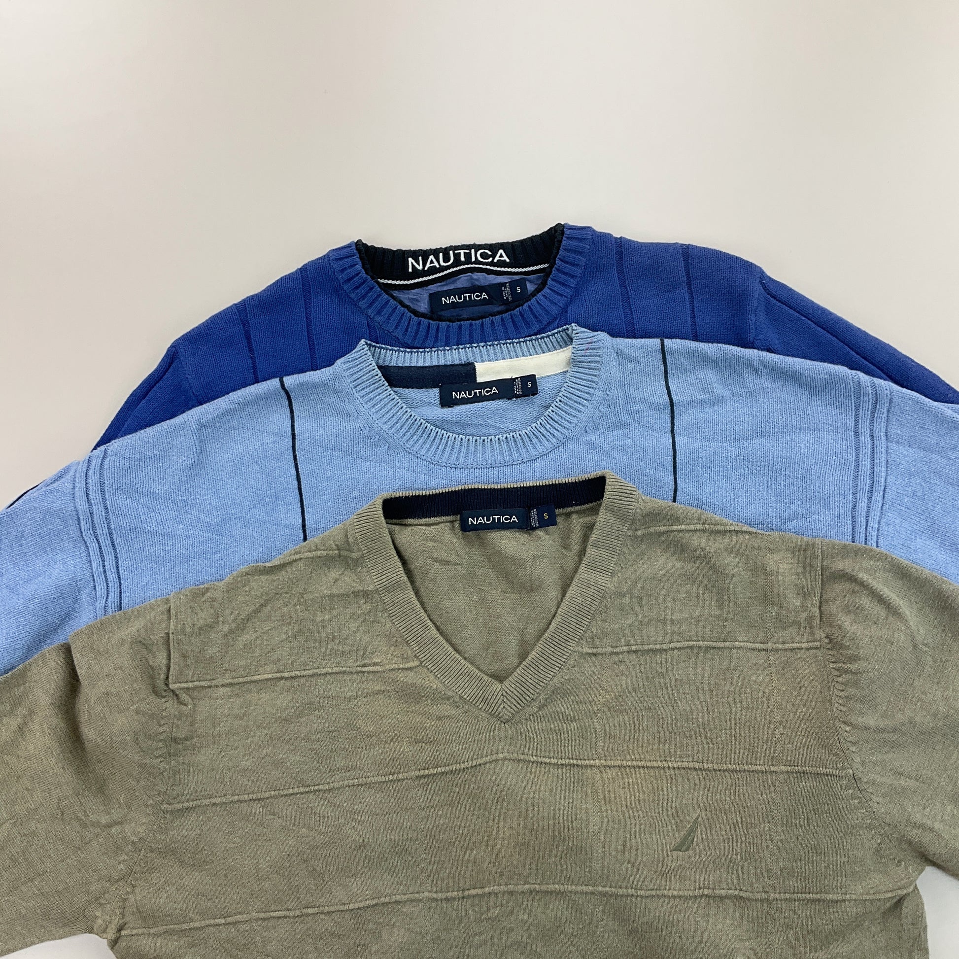 Nautica Sweatshirt 3 PCS Set - Small-NAUTICA-olesstore-vintage-secondhand-shop-austria-österreich