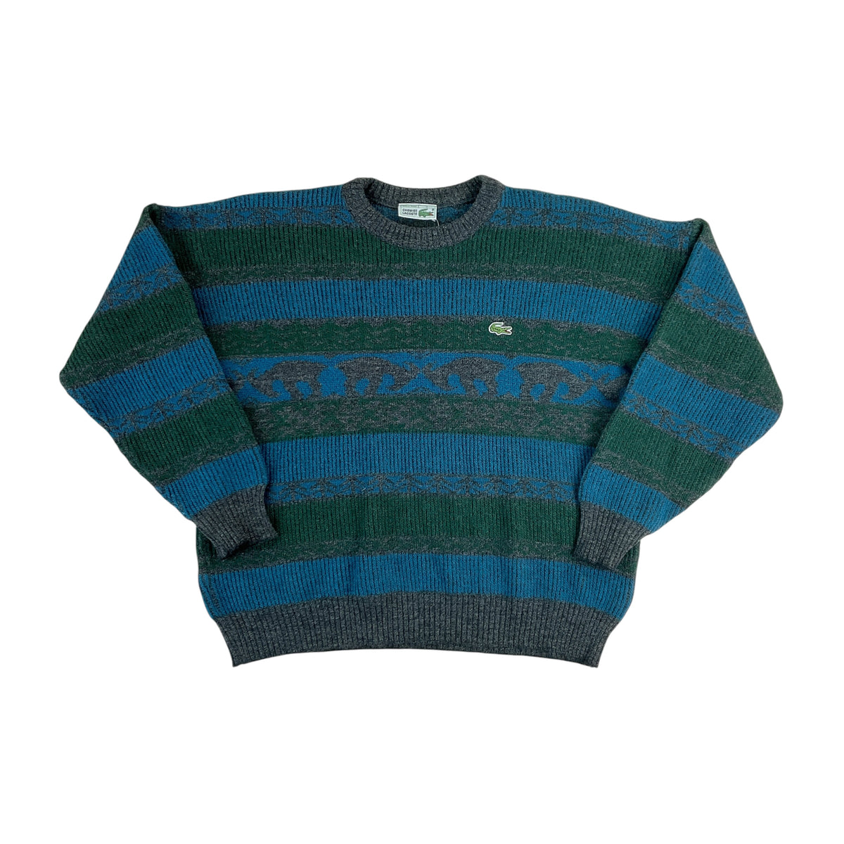 Lacoste 90s Steinbock Sweatshirt - Herren/M-LACOSTE-olesstore-vintage-secondhand-shop-austria-österreich