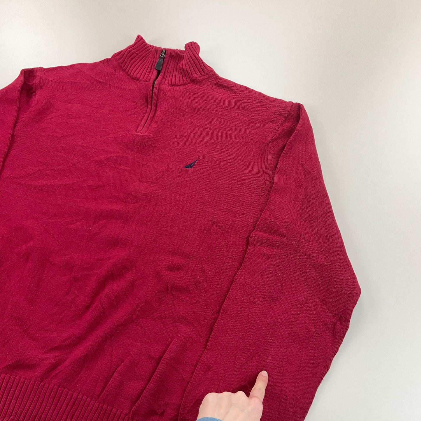 Nautica 1/4 Zip Sweatshirt 3 PCS Set - Large-NAUTICA-olesstore-vintage-secondhand-shop-austria-österreich