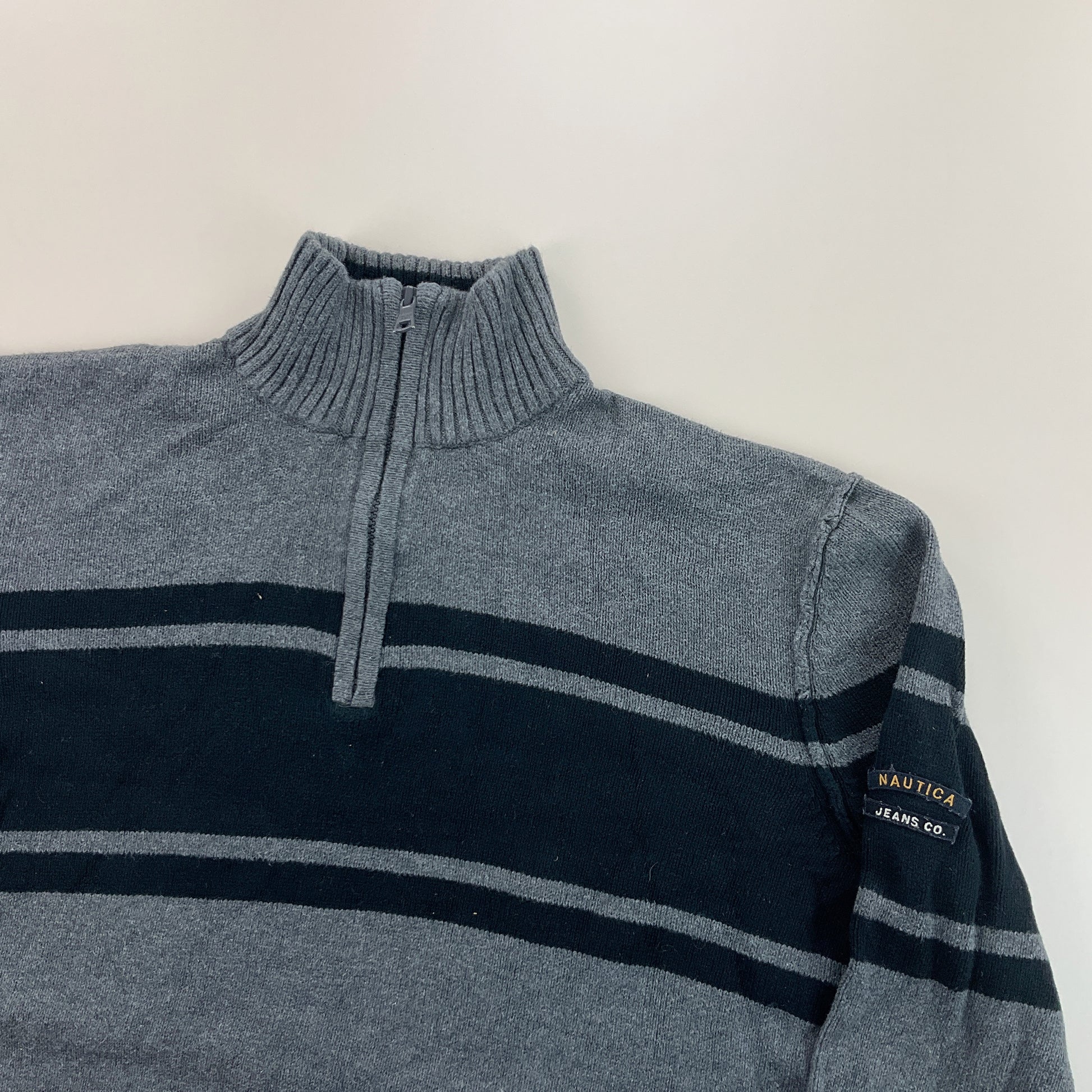Nautica 1/4 Zip Sweatshirt 3 PCS Set - Large-NAUTICA-olesstore-vintage-secondhand-shop-austria-österreich