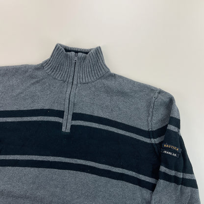 Nautica 1/4 Zip Sweatshirt 3 PCS Set - Large-NAUTICA-olesstore-vintage-secondhand-shop-austria-österreich