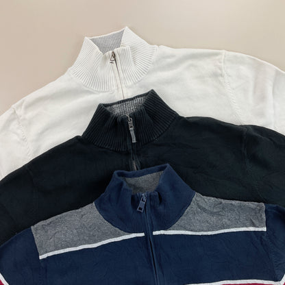 Nautica 1/4 Zip Sweatshirt 3 PCS Set - Large-NAUTICA-olesstore-vintage-secondhand-shop-austria-österreich