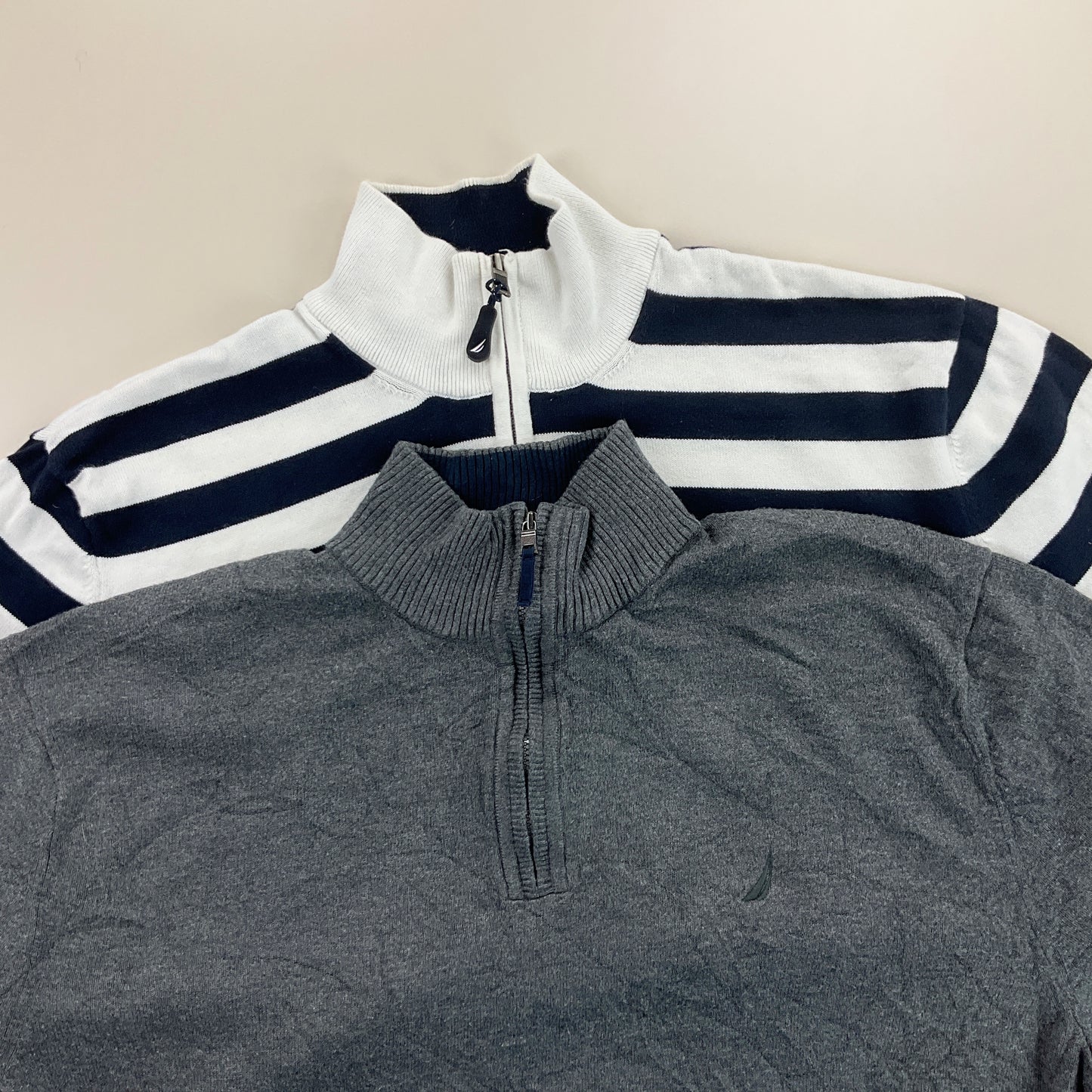 Nautica 1/4 Zip Sweatshirt 2 PCS Set - XXL-NAUTICA-olesstore-vintage-secondhand-shop-austria-österreich