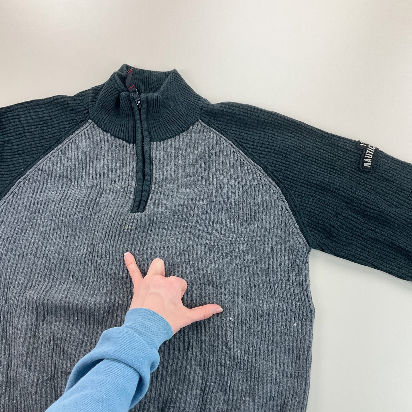 Nautica 1/4 Zip Sweatshirt 3 PCS Set - XL-NAUTICA-olesstore-vintage-secondhand-shop-austria-österreich