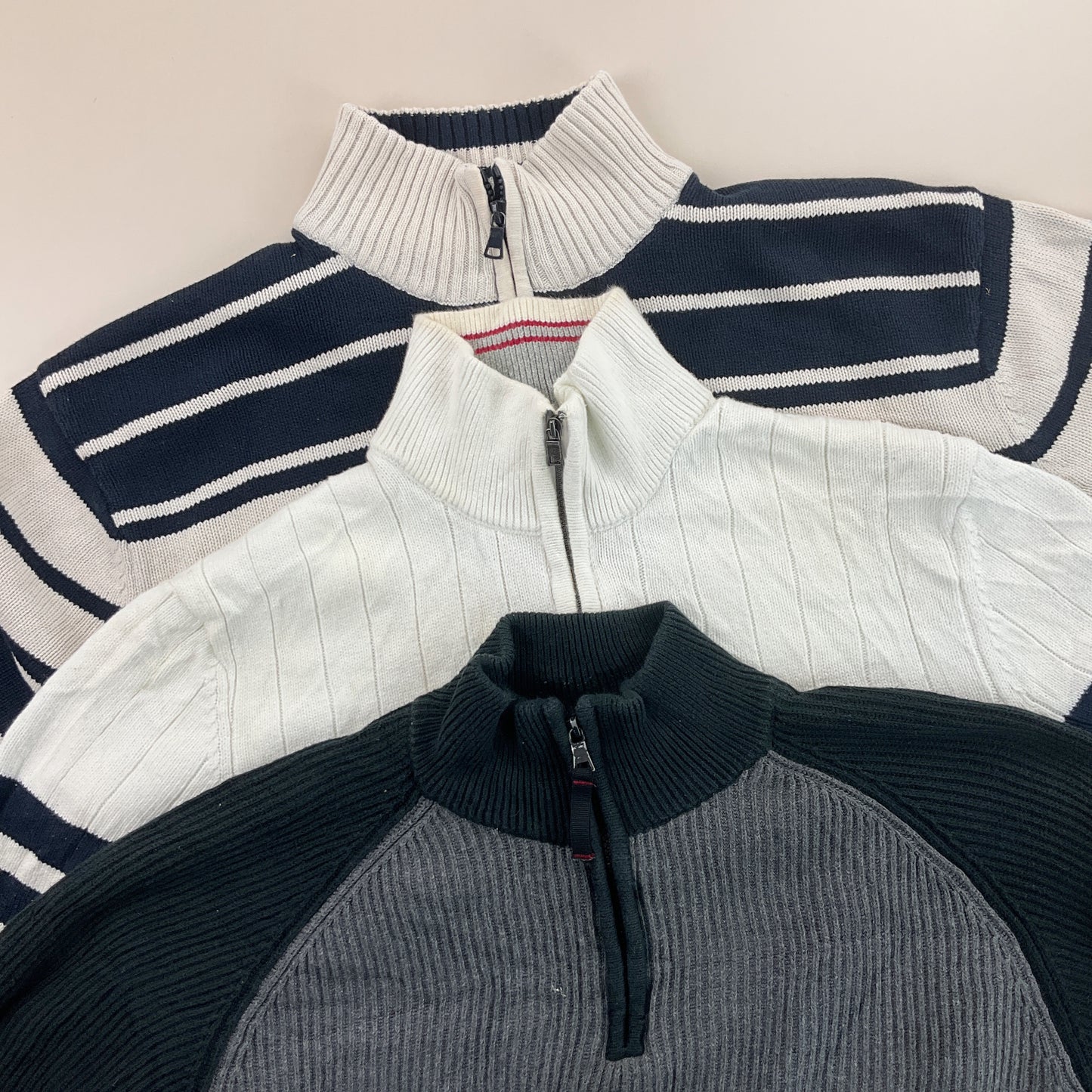 Nautica 1/4 Zip Sweatshirt 3 PCS Set - XL-NAUTICA-olesstore-vintage-secondhand-shop-austria-österreich