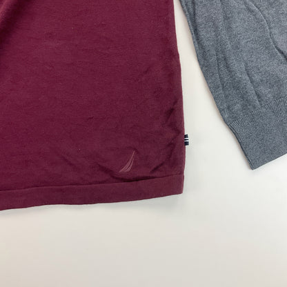 Nautica 1/4 Zip Sweatshirt 3 PCS Set - XL-NAUTICA-olesstore-vintage-secondhand-shop-austria-österreich