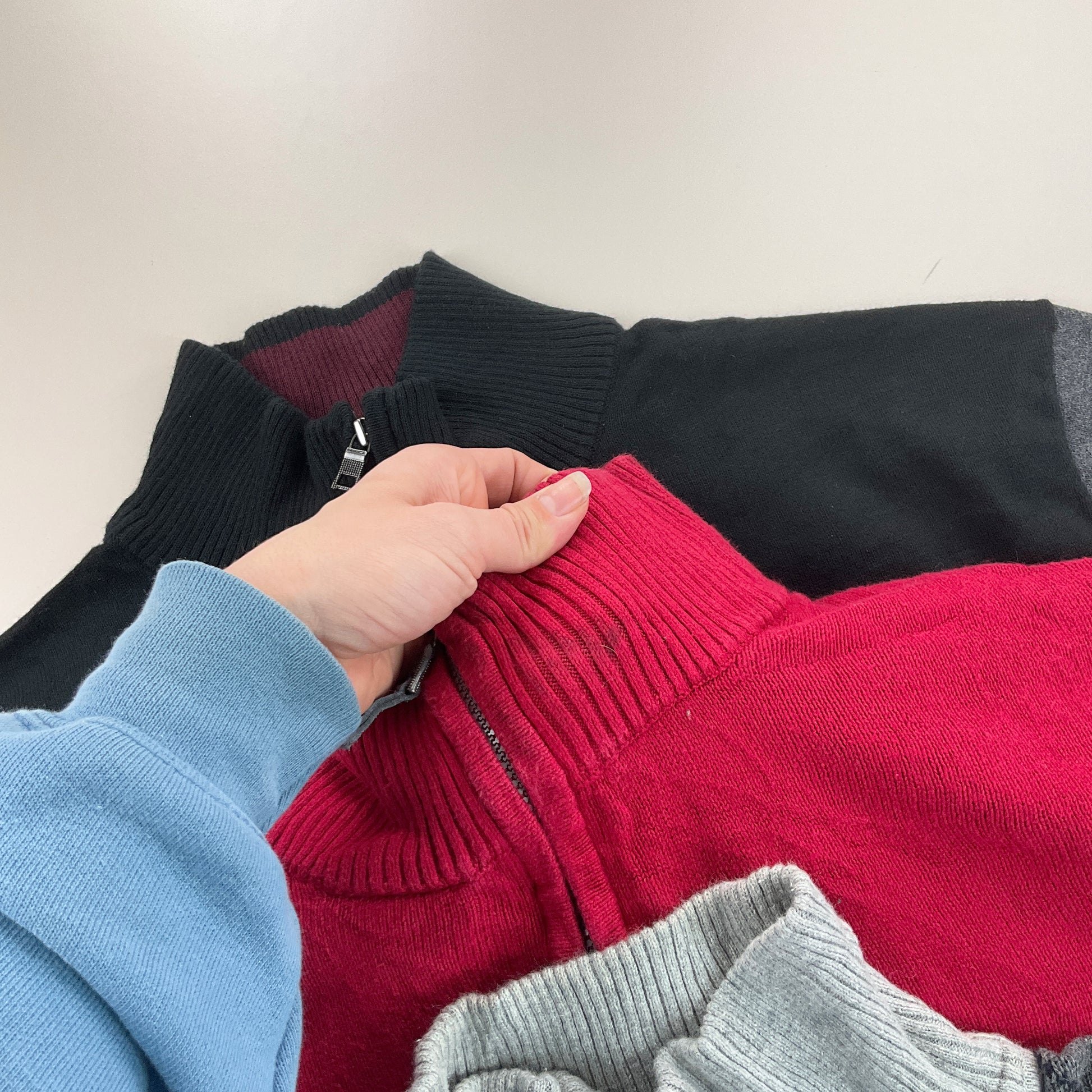 Nautica 1/4 Zip Sweatshirt 3 PCS Set - XL-NAUTICA-olesstore-vintage-secondhand-shop-austria-österreich