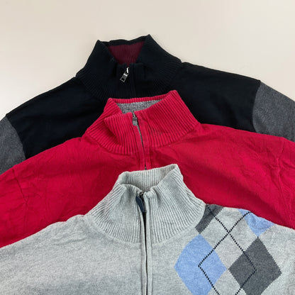 Nautica 1/4 Zip Sweatshirt 3 PCS Set - XL-NAUTICA-olesstore-vintage-secondhand-shop-austria-österreich