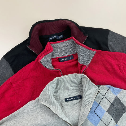 Nautica 1/4 Zip Sweatshirt 3 PCS Set - XL-NAUTICA-olesstore-vintage-secondhand-shop-austria-österreich