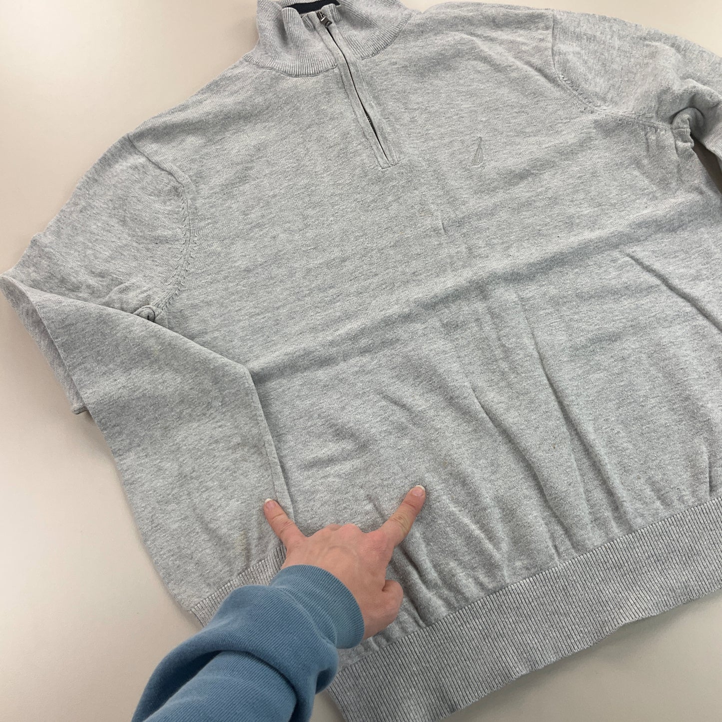 Nautica 1/4 Zip Sweatshirt 3 PCS Set - S/M-NAUTICA-olesstore-vintage-secondhand-shop-austria-österreich