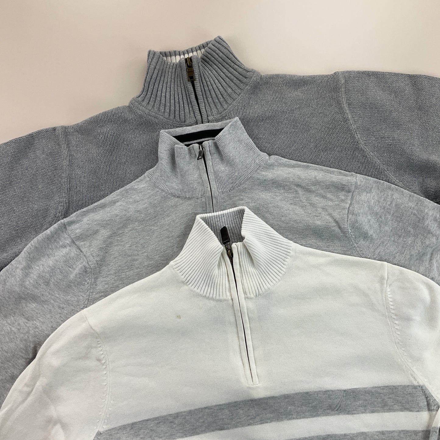 Nautica 1/4 Zip Sweatshirt 3 PCS Set - S/M-NAUTICA-olesstore-vintage-secondhand-shop-austria-österreich