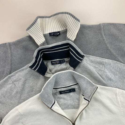 Nautica 1/4 Zip Sweatshirt 3 PCS Set - S/M-NAUTICA-olesstore-vintage-secondhand-shop-austria-österreich