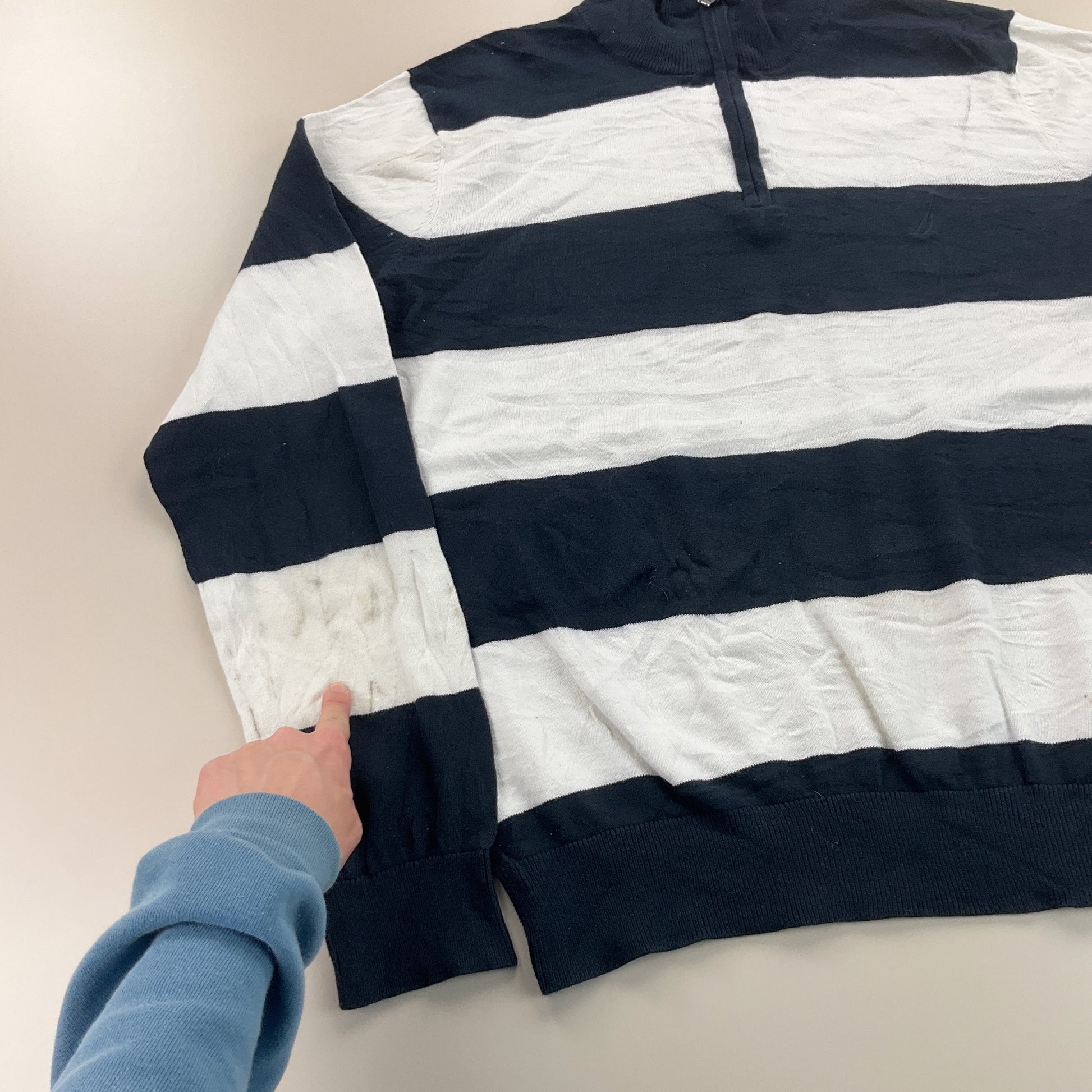 Nautica 1/4 Zip Sweatshirt 3 PCS Set - Medium-NAUTICA-olesstore-vintage-secondhand-shop-austria-österreich