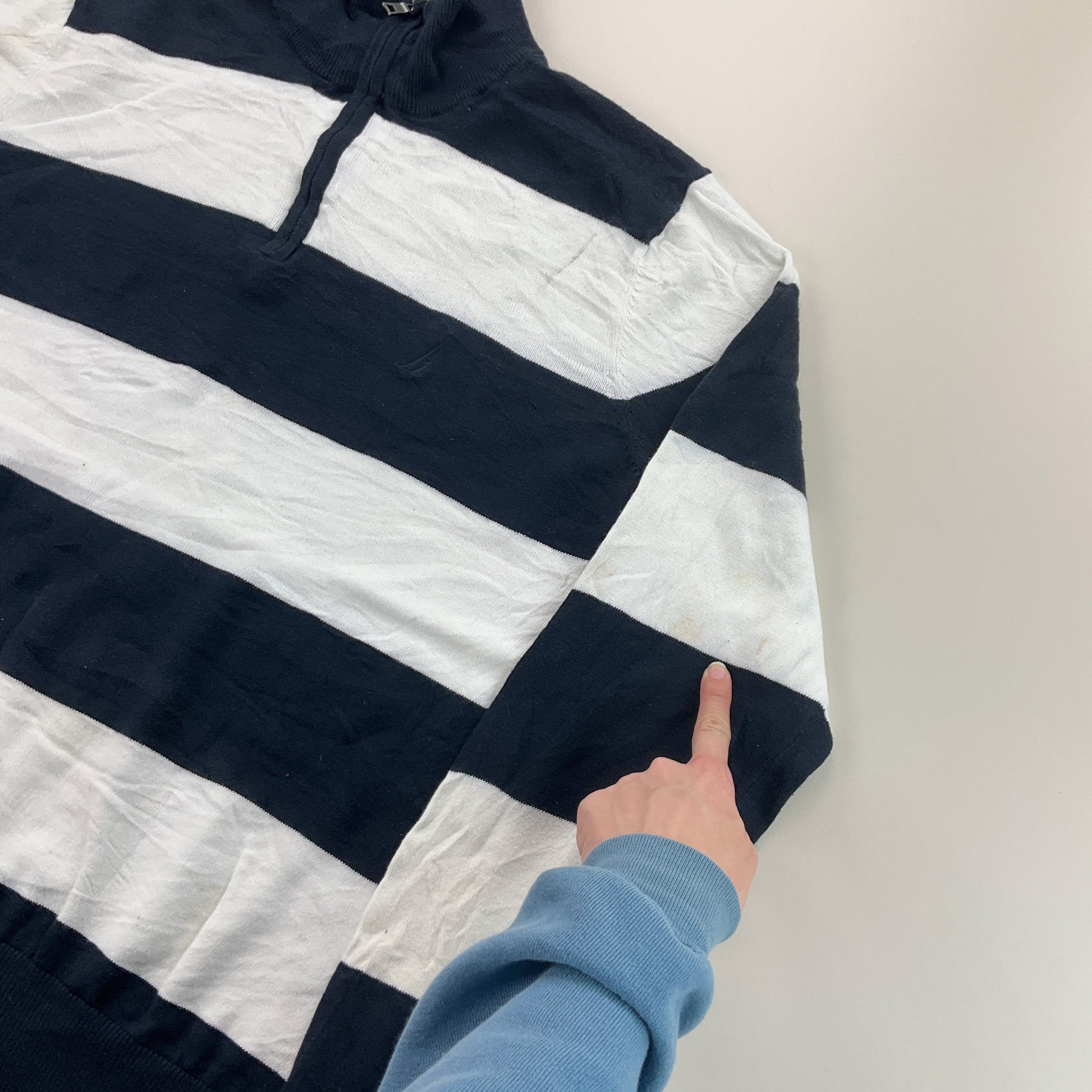 Nautica 1/4 Zip Sweatshirt 3 PCS Set - Medium-NAUTICA-olesstore-vintage-secondhand-shop-austria-österreich