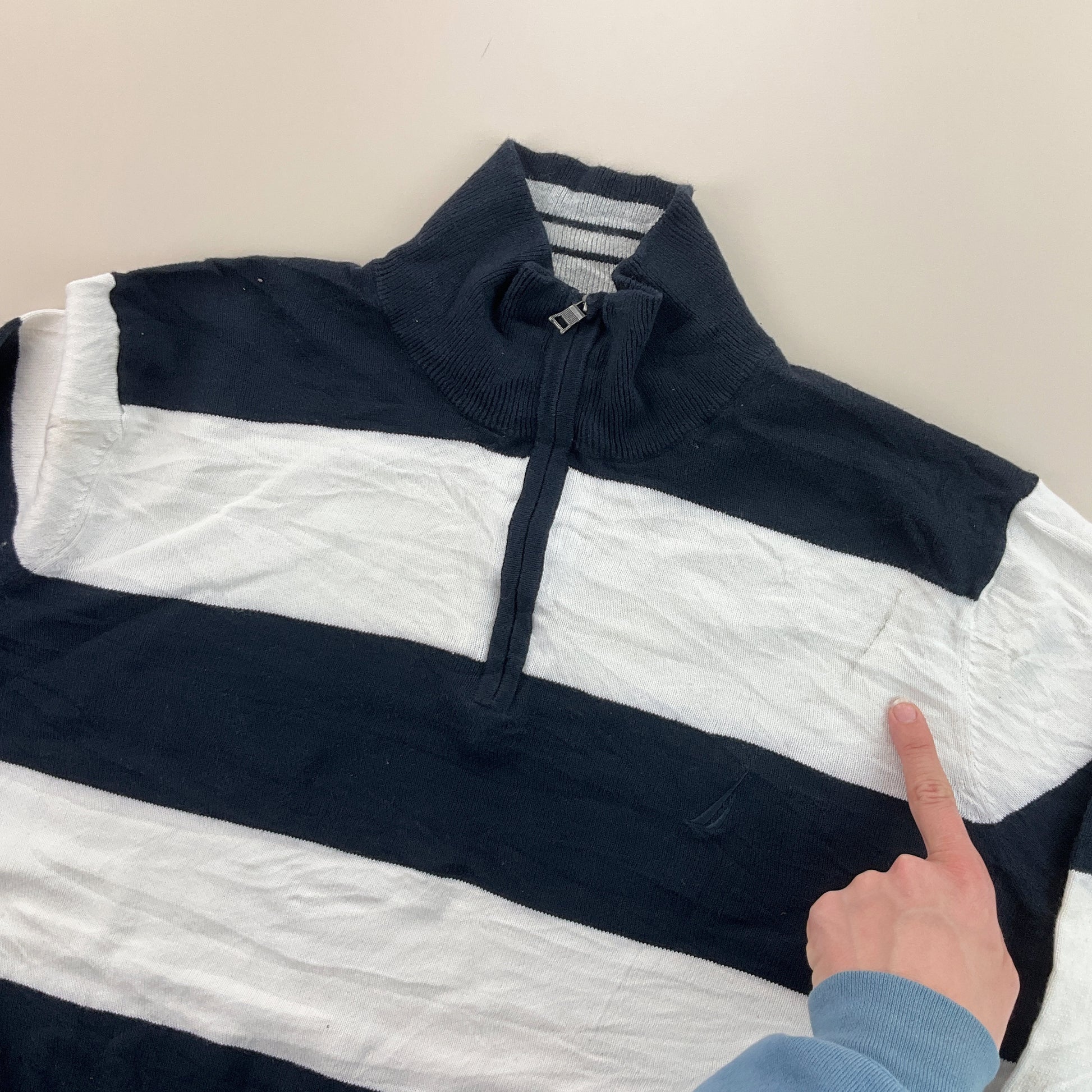 Nautica 1/4 Zip Sweatshirt 3 PCS Set - Medium-NAUTICA-olesstore-vintage-secondhand-shop-austria-österreich