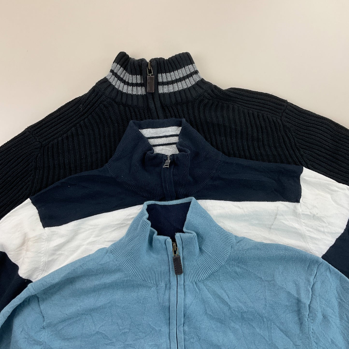 Nautica 1/4 Zip Sweatshirt 3 PCS Set - Medium-NAUTICA-olesstore-vintage-secondhand-shop-austria-österreich