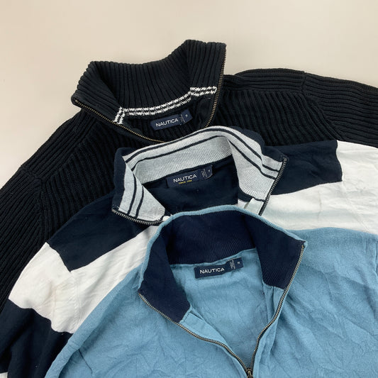 Nautica 1/4 Zip Sweatshirt 3 PCS Set - Medium-NAUTICA-olesstore-vintage-secondhand-shop-austria-österreich