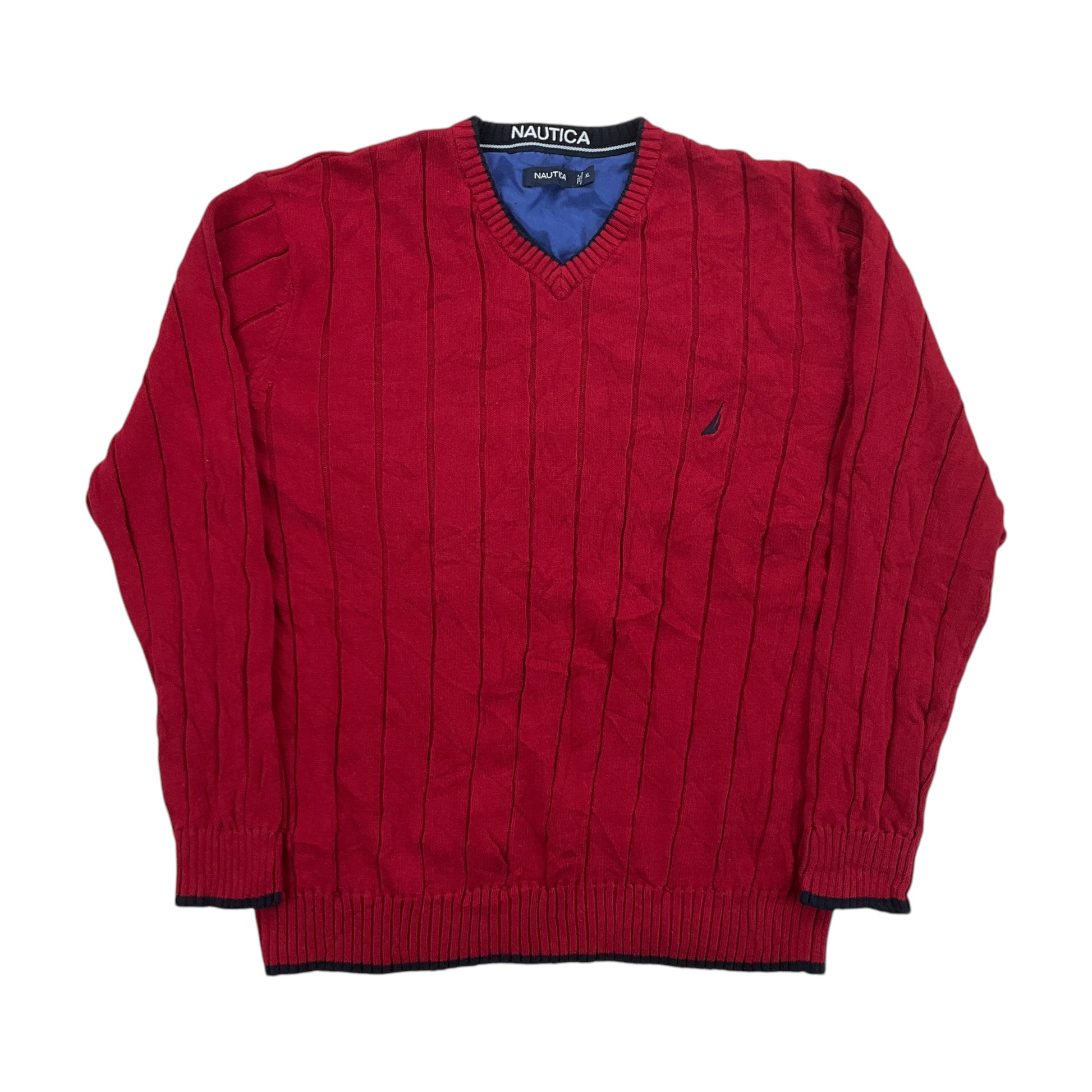 Nautica V-Neck Sweatshirt 3 PCS Set - XL-NAUTICA-olesstore-vintage-secondhand-shop-austria-österreich