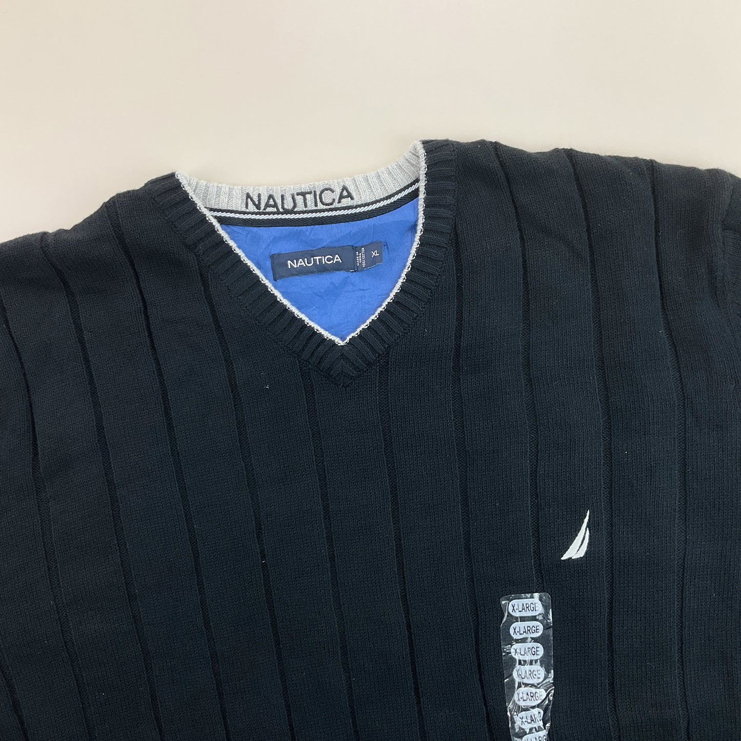 Nautica V-Neck Sweatshirt 3 PCS Set - XL-NAUTICA-olesstore-vintage-secondhand-shop-austria-österreich