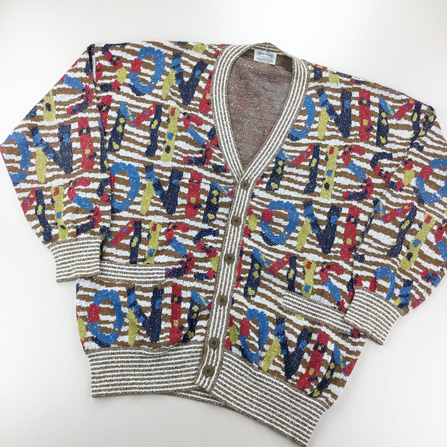 Missoni Laks Fifth Avenue 70s Cotton Cardigan - Large-olesstore-vintage-secondhand-shop-austria-österreich