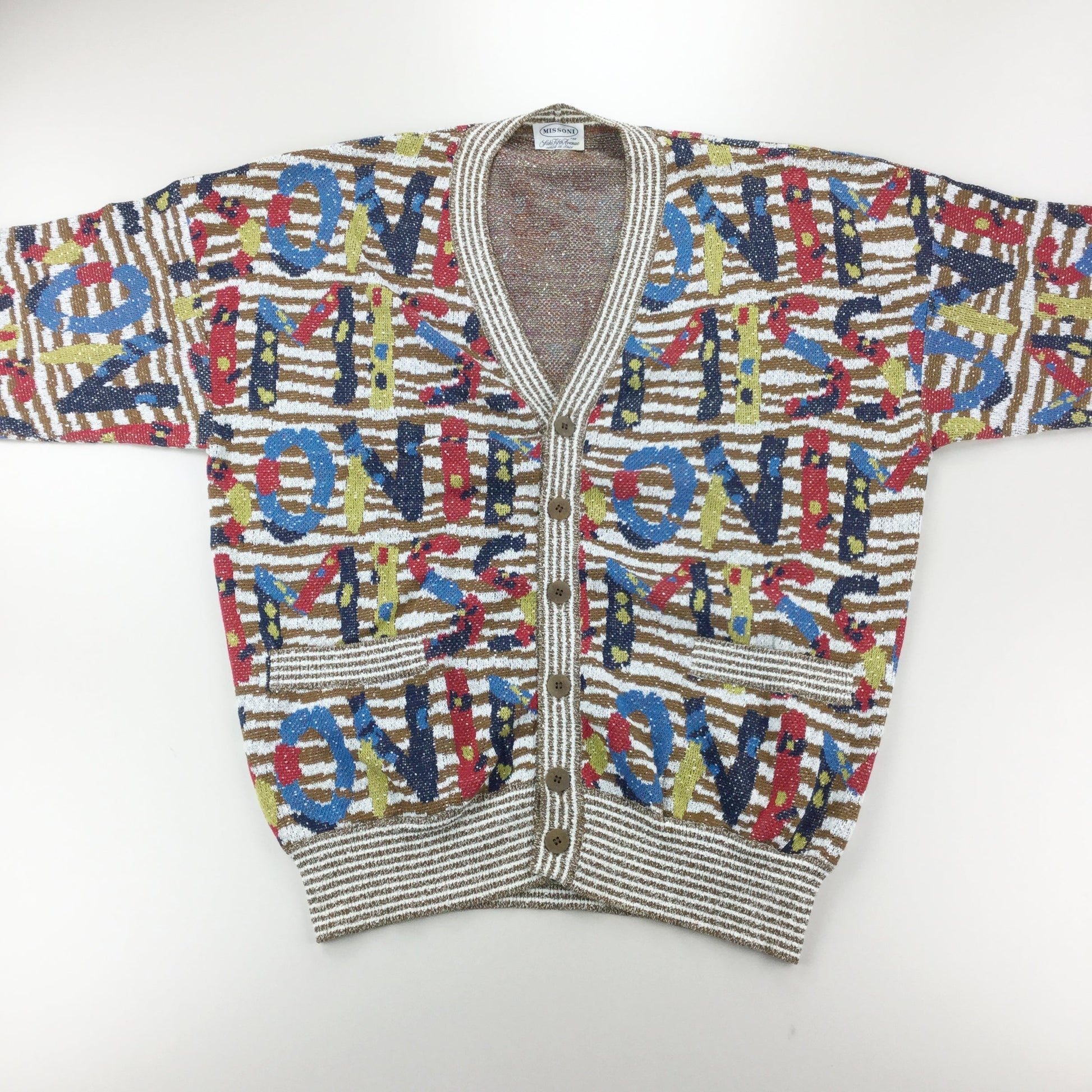 Missoni Laks Fifth Avenue 70s Cotton Cardigan - Large-olesstore-vintage-secondhand-shop-austria-österreich