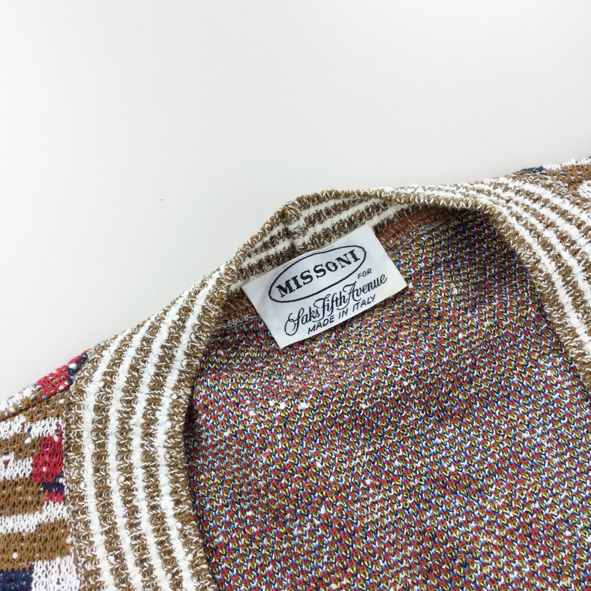 Missoni Laks Fifth Avenue 70s Cotton Cardigan - Large-olesstore-vintage-secondhand-shop-austria-österreich