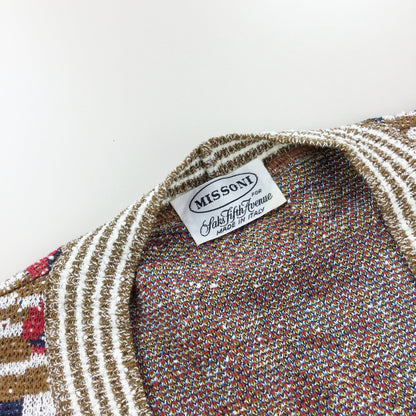 Missoni Laks Fifth Avenue 70s Cotton Cardigan - Large-olesstore-vintage-secondhand-shop-austria-österreich