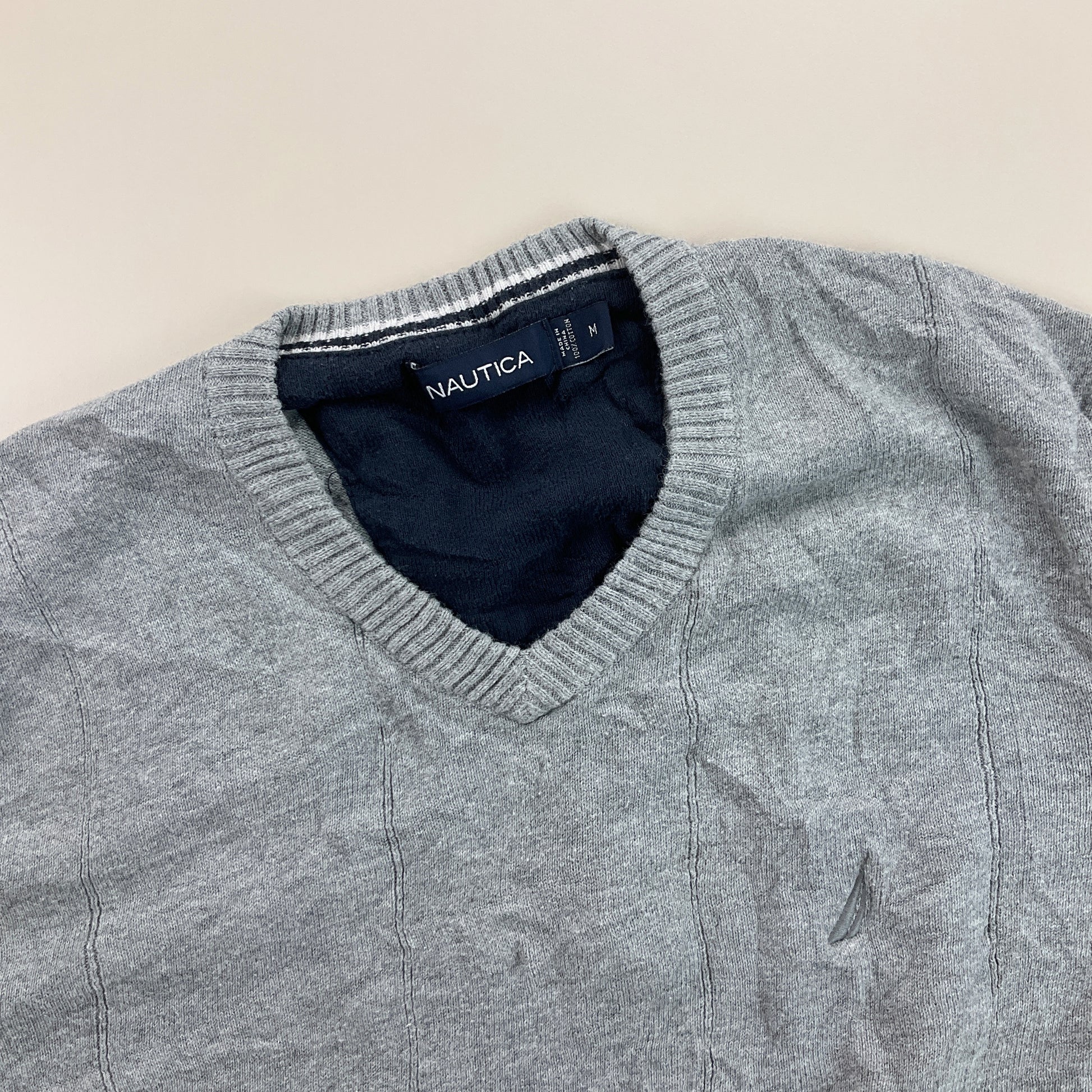 Nautica V-Neck Sweatshirt 3 PCS Set - Medium-NAUTICA-olesstore-vintage-secondhand-shop-austria-österreich