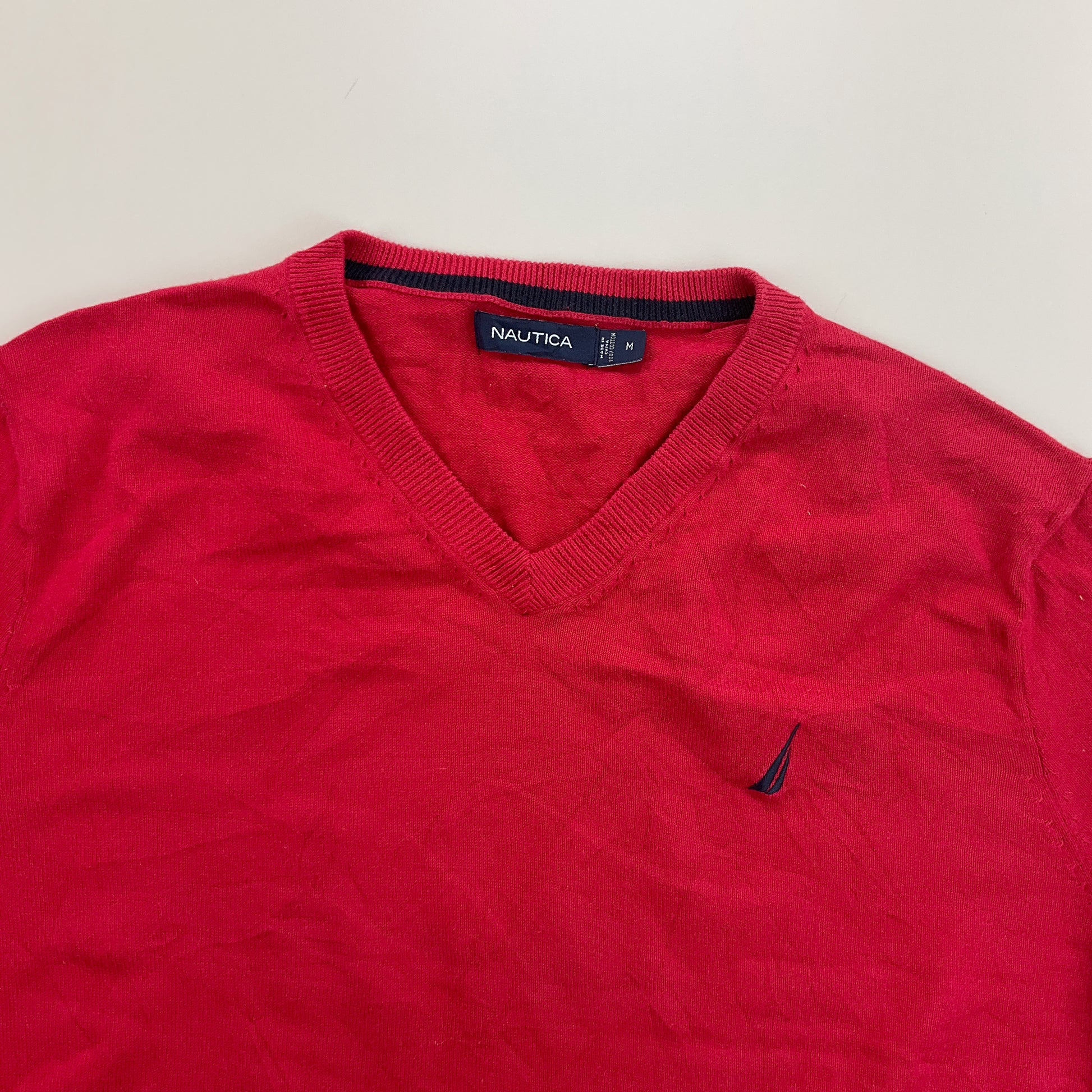 Nautica V-Neck Sweatshirt 3 PCS Set - Medium-NAUTICA-olesstore-vintage-secondhand-shop-austria-österreich