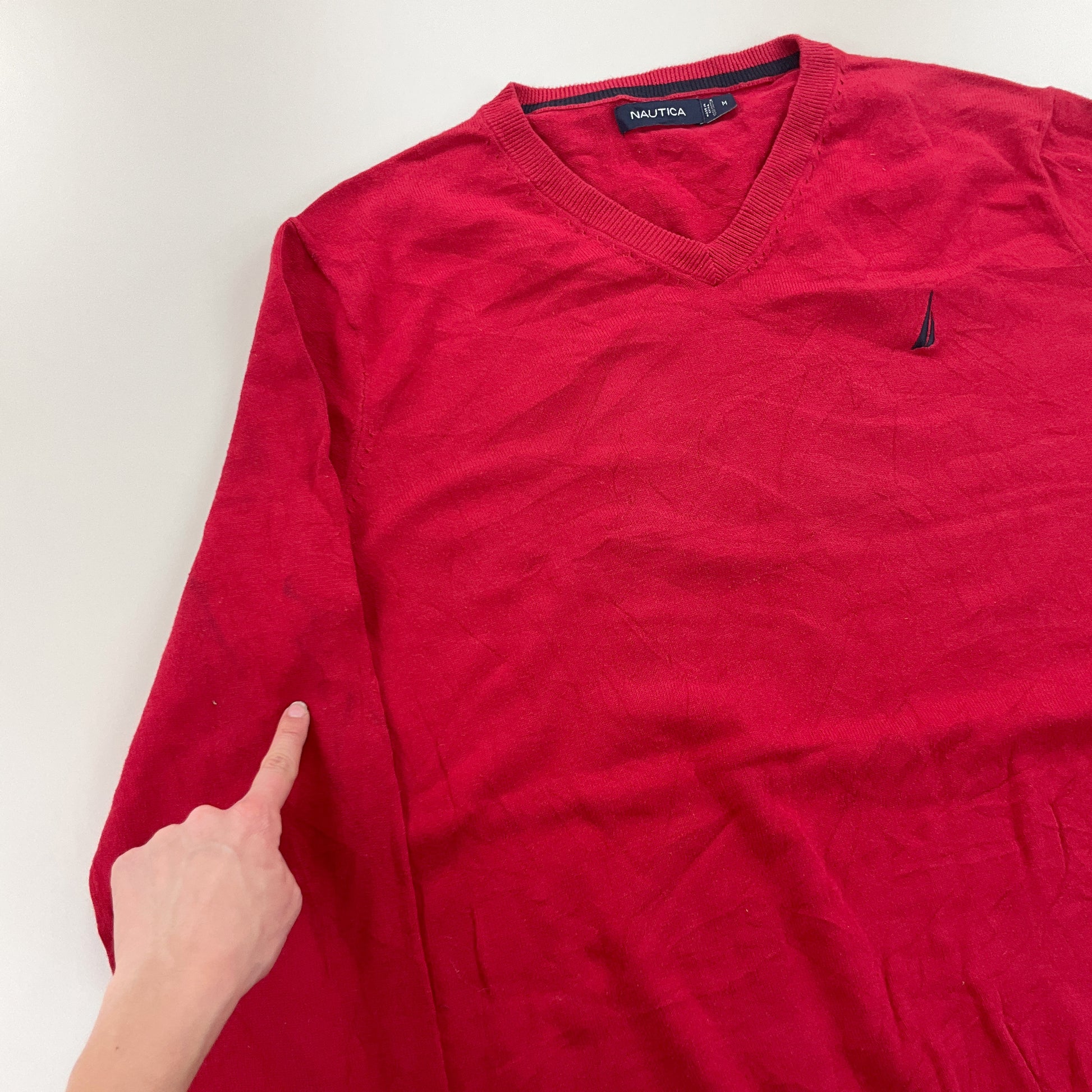 Nautica V-Neck Sweatshirt 3 PCS Set - Medium-NAUTICA-olesstore-vintage-secondhand-shop-austria-österreich