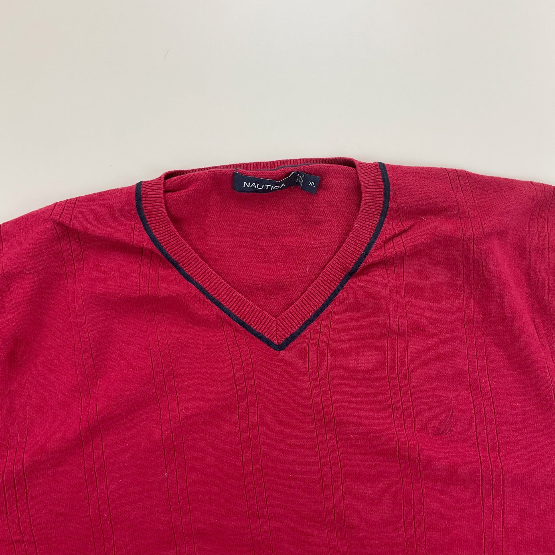 Nautica V-Neck Sweatshirt 3 PCS Set - XL-NAUTICA-olesstore-vintage-secondhand-shop-austria-österreich