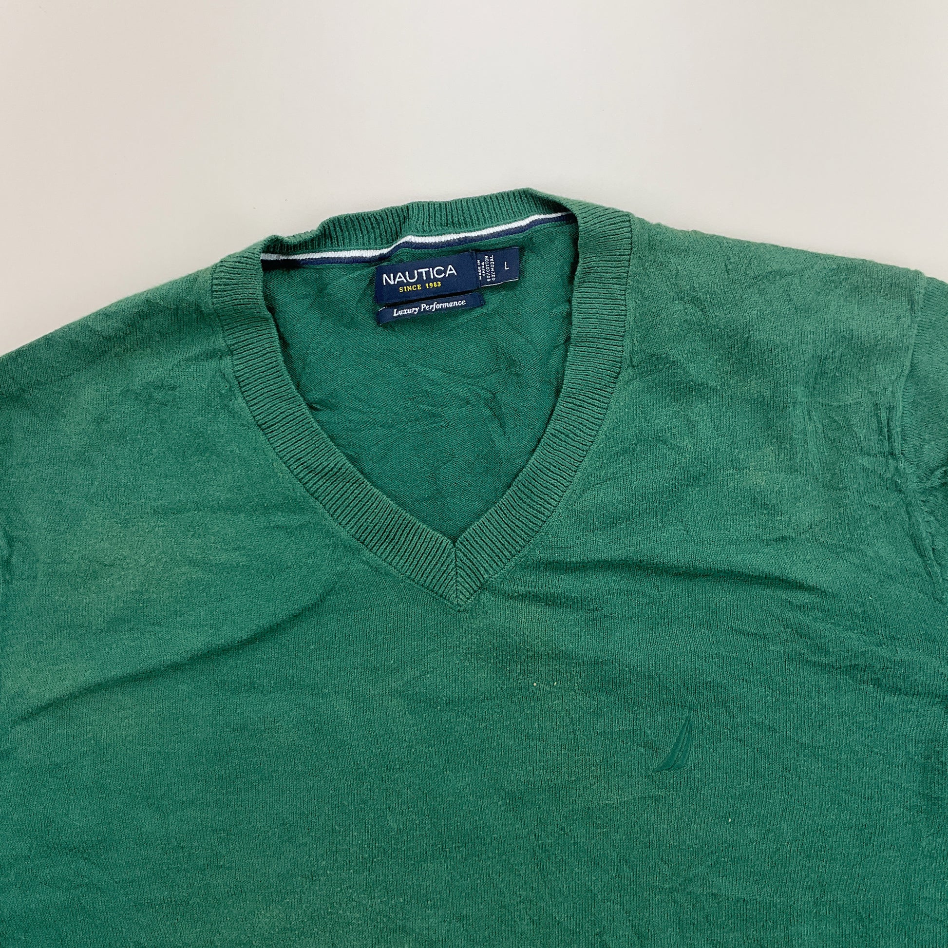 Nautica V-Neck Sweatshirt 3 PCS Set - Large-NAUTICA-olesstore-vintage-secondhand-shop-austria-österreich