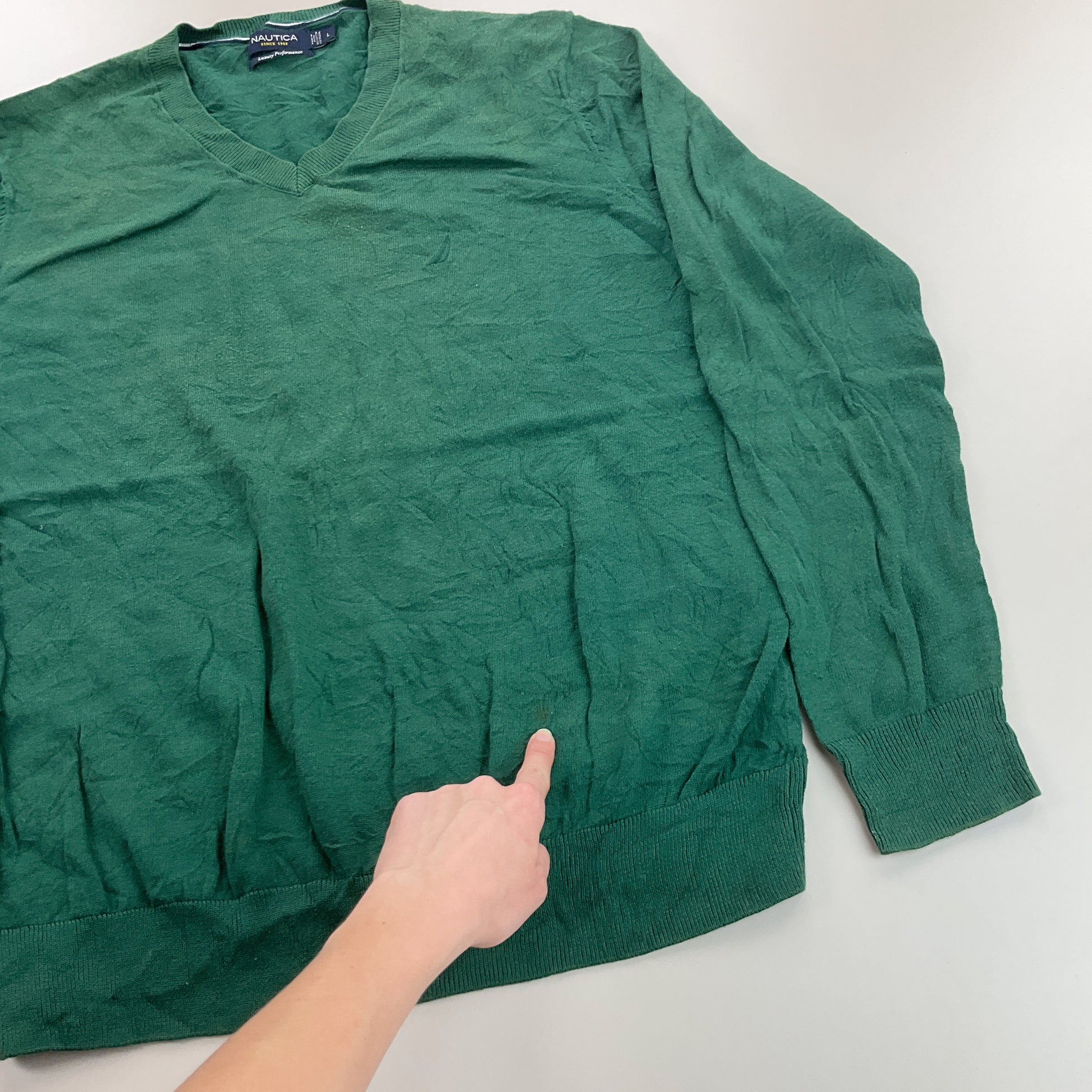 Nautica V-Neck Sweatshirt 3 PCS Set - Large-NAUTICA-olesstore-vintage-secondhand-shop-austria-österreich