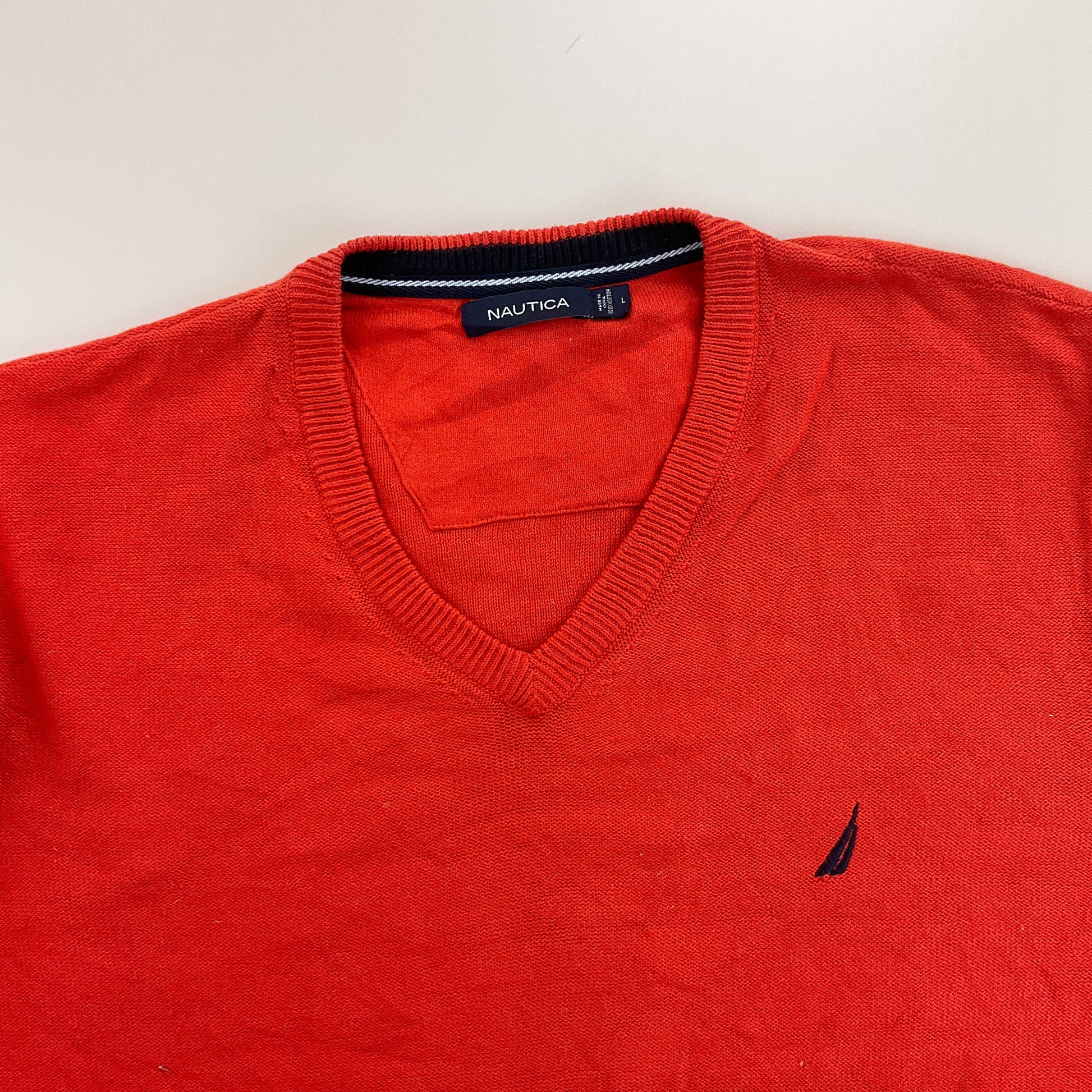 Nautica V-Neck Sweatshirt 3 PCS Set - Large-NAUTICA-olesstore-vintage-secondhand-shop-austria-österreich