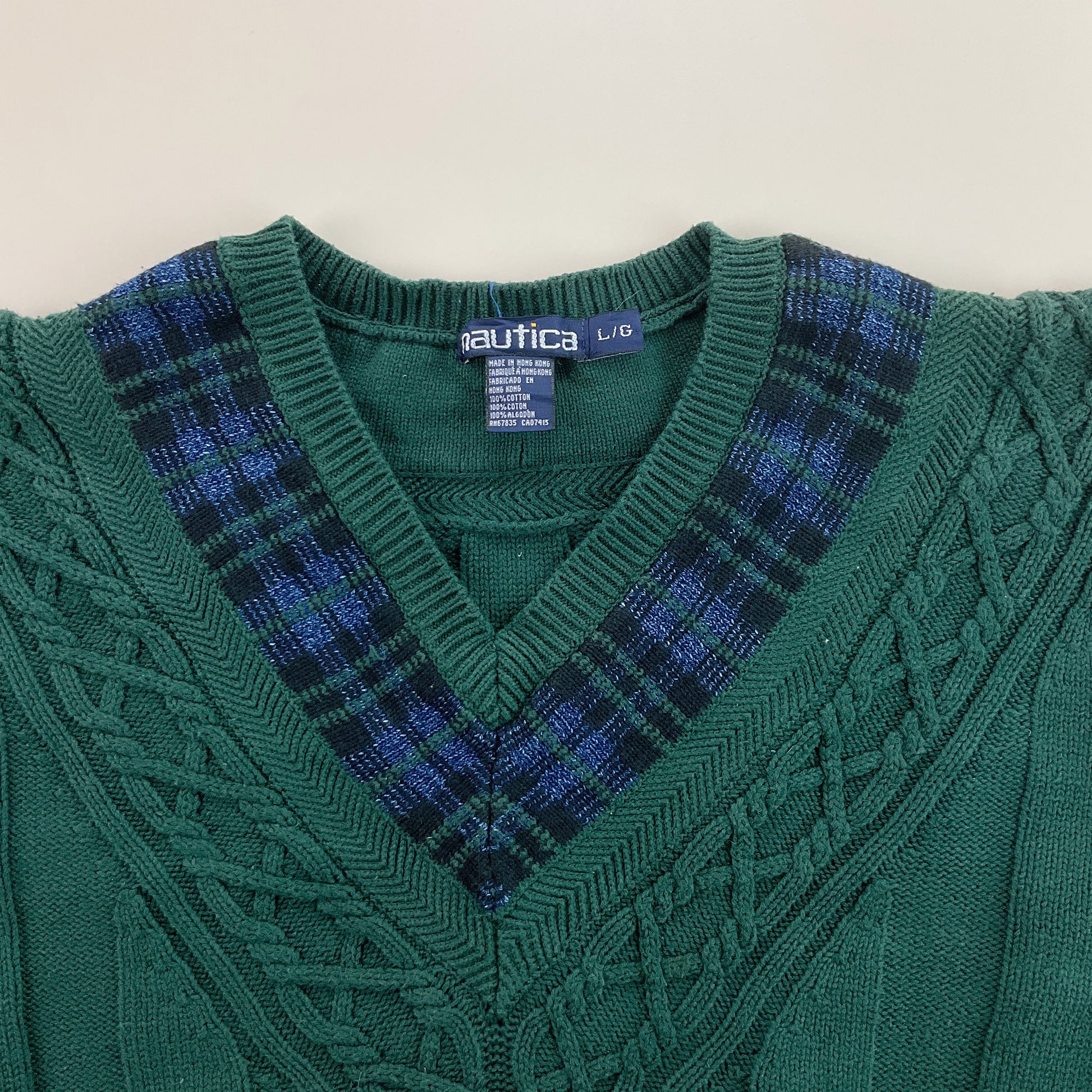 Nautica V-Neck Sweatshirt 3 PCS Set - Large-NAUTICA-olesstore-vintage-secondhand-shop-austria-österreich