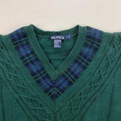 Nautica V-Neck Sweatshirt 3 PCS Set - Large-NAUTICA-olesstore-vintage-secondhand-shop-austria-österreich