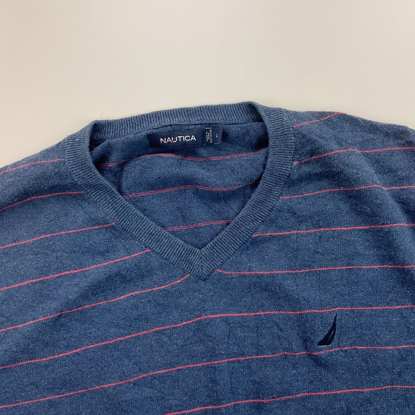 Nautica V-Neck Sweatshirt 3 PCS Set - Large-NAUTICA-olesstore-vintage-secondhand-shop-austria-österreich