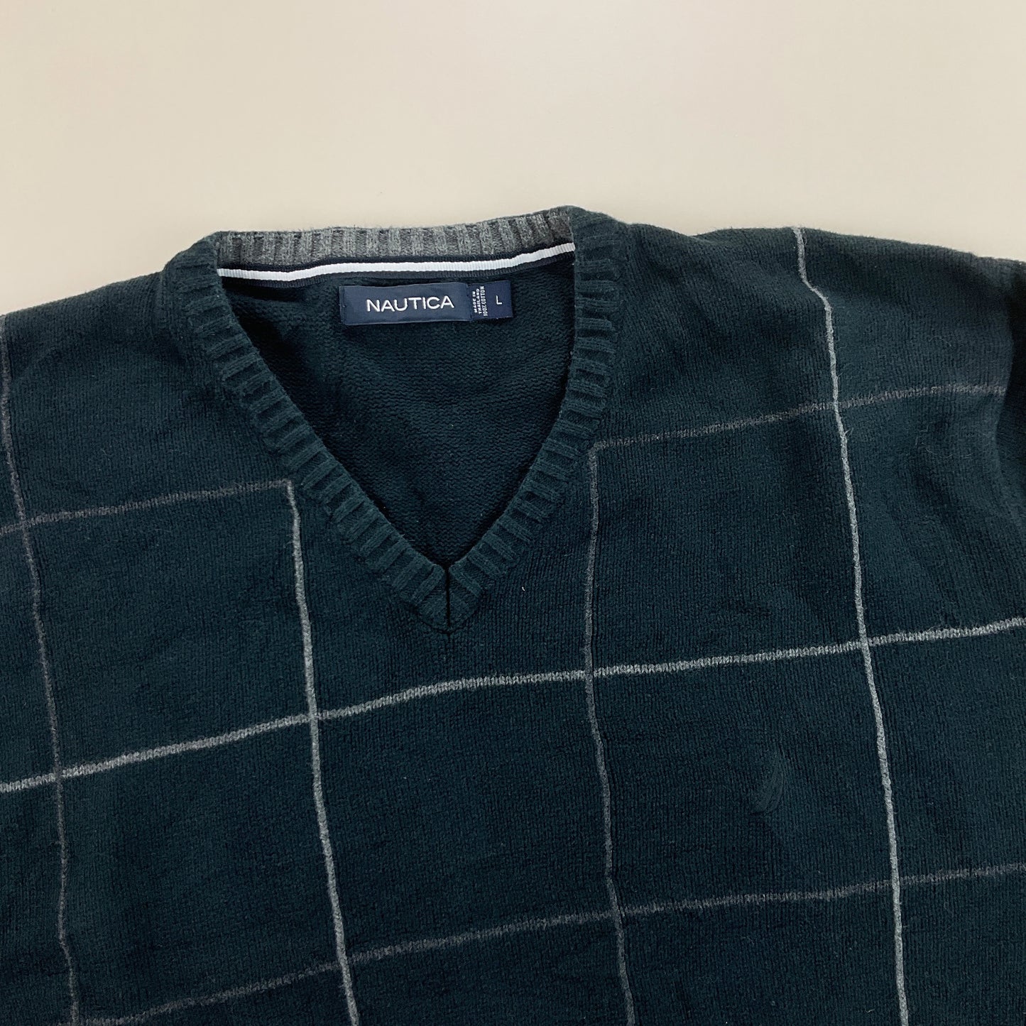 Nautica V-Neck Sweatshirt 3 PCS Set - Large-NAUTICA-olesstore-vintage-secondhand-shop-austria-österreich